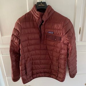 RARE - Patagonia Down Snap-T Pullover - XS- Maroon